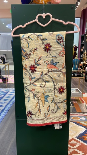 Kantha Stitch Dupatta on Dupion