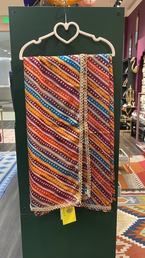Leheriya Silky Fabric Dupatta with Gota Trim
