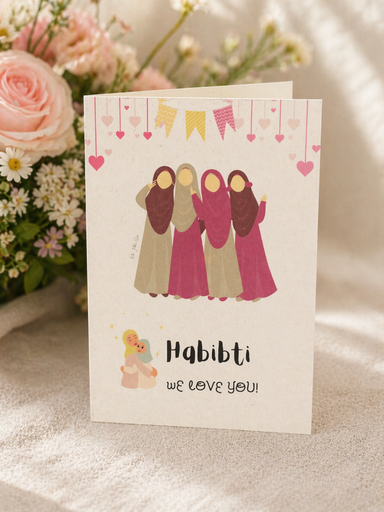 Greeting Cards-Habibti We Love You
