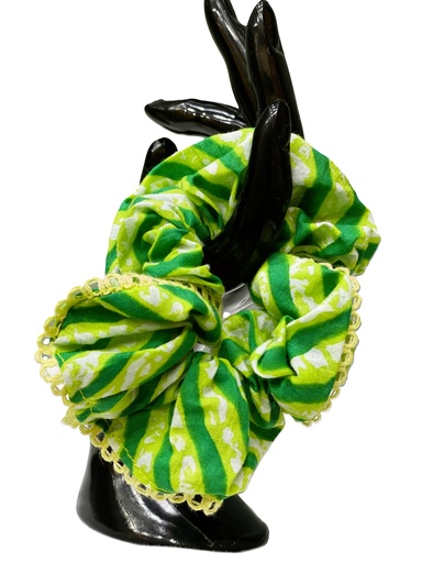 Scrunchie Cotton Fabric-Small apple green
