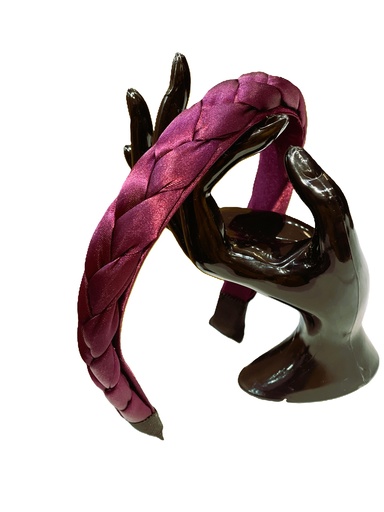 Handmade braided hairband-purple