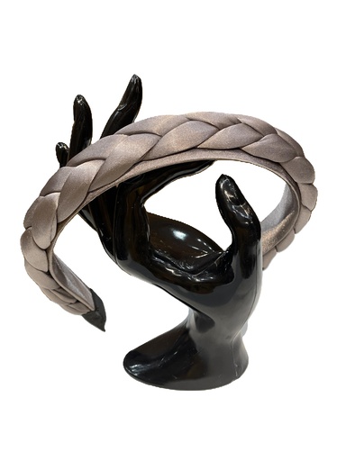 Handmade braided hairband-Gray