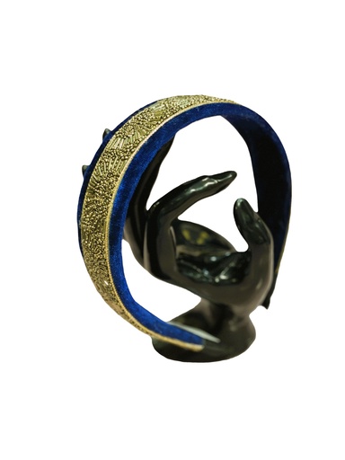 Handmade velvet sequenced headband-beige (copy)