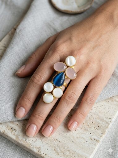 Stylized Hydroquartz Ring