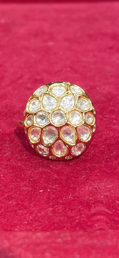 Gold Plated Polki Ring