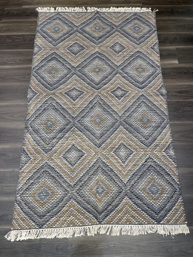 Diamond Checkers Dhurrie-SepiaTone 6x4