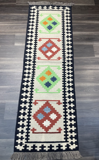 Runner Handwoven Dhurrie-(64x196cm)