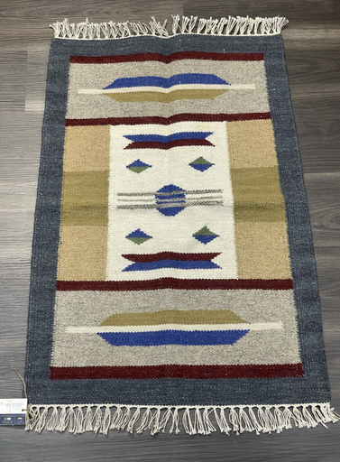 Doormat Handwoven Dhurrie-(59x92cm)