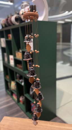 Bells Clay Wind Chimes-Black
