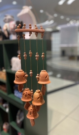 أجراس رياح فخارية - برتقالي