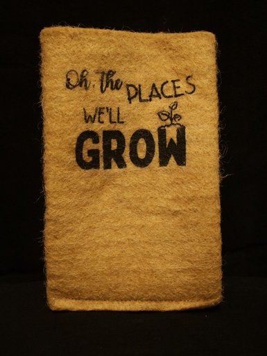 Natural Fiber Jute Planter-Oh The Places We'll Grow
