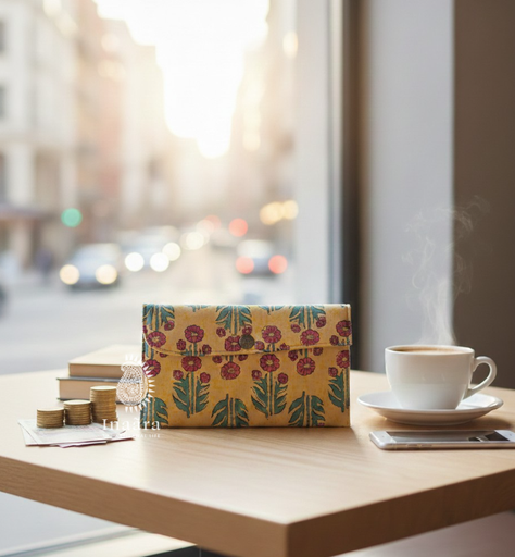 Organic Fabric Purse-Blue
