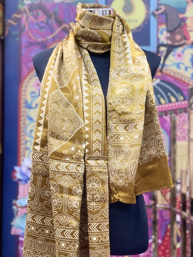 Satin Stole/Scarf-Dijon Yellow
