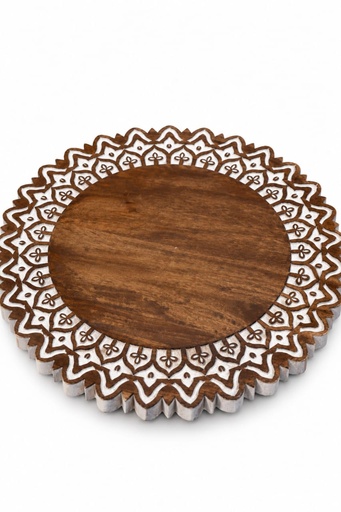 Mango Wood Round Lazy Susan-Large