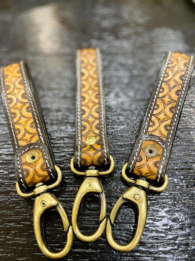 Hand Tooled Leather Keychain