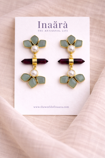 Aventurine Designer Danglers