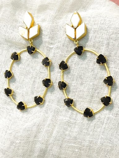 Labradorite Distinctive Hoop Earrings