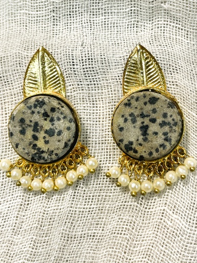 Dalmatian Jasper Athena Earrings