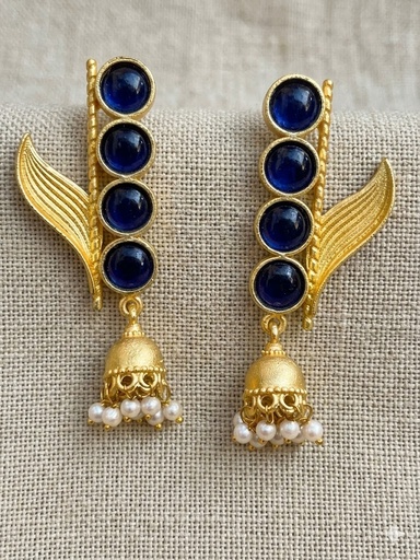 Stylized Gold Tone Earrings