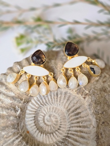 Athena onyx earrings