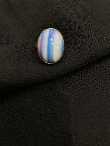 Aqeeq Stone Silver Polish Ring