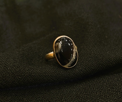 Aqeeq Stone Silver Polish Ring
