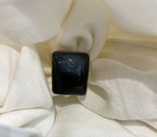 Aqeeq Stone Silver Polish Ring