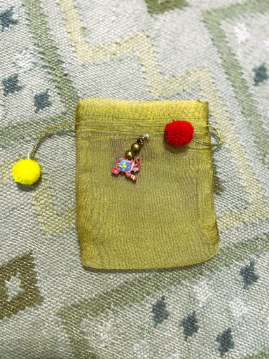 Small Organza Potli-Yellow