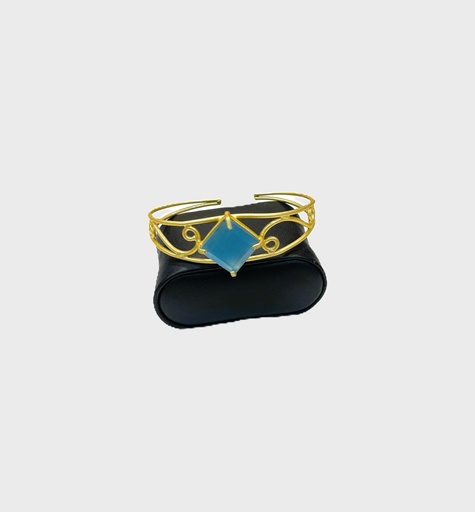 Blue Chalcedony Wrist Cuff Bangle