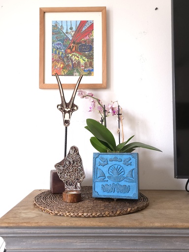 Fijiri Handcarved Box by Studio Inaara-Blue