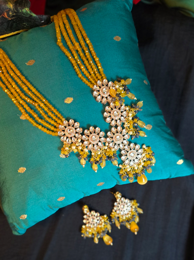 Tabassum Necklace Set- Yellow