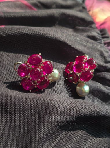 Floral Pearl Drop Earrings