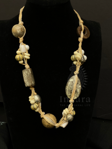 Vintage Carved Wooden Necklace