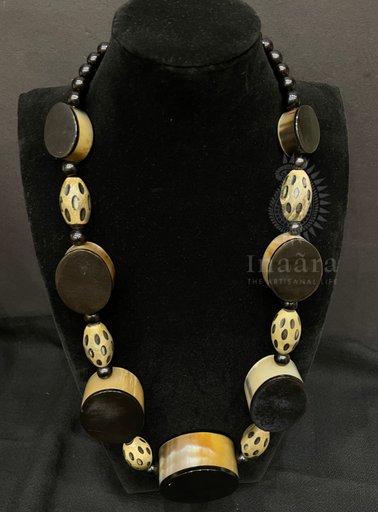 Bohemian Wood & Horn Necklace