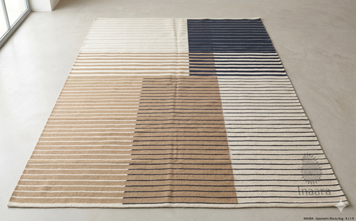 Handwoven Dhurrie- Brown Black(8x5ft)