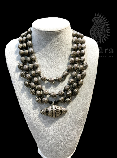 Kuchi Tribal Oxidized Multi-Layered Necklace