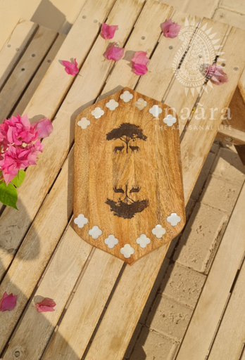Al Zubarah Platter Wood- MOP