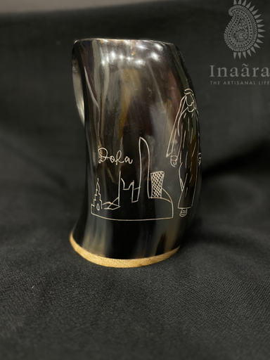 Buffalo Horn Mug Camel Engraved (copy)
