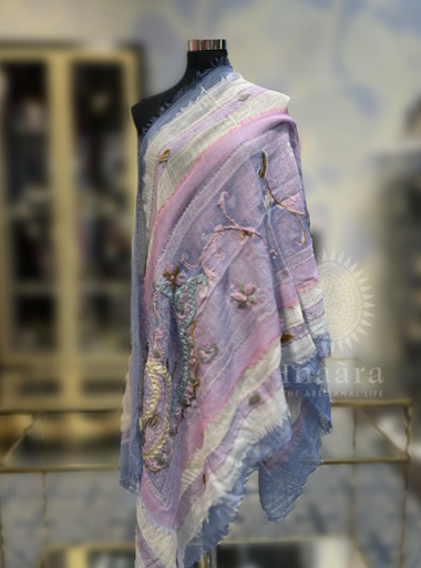 Boiled Wool Shawl-Lavander