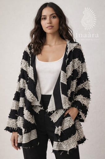 Sandhya Poncho-Black