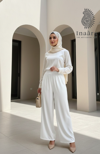 Palazzo Pants-White