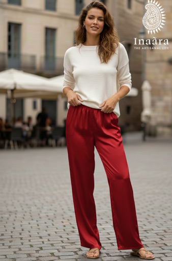 Palazzo Pants-Red